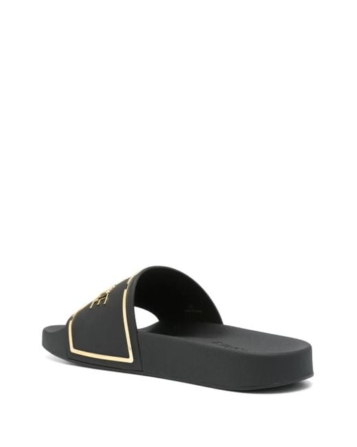 Versace Black Flip-Flops & Slides