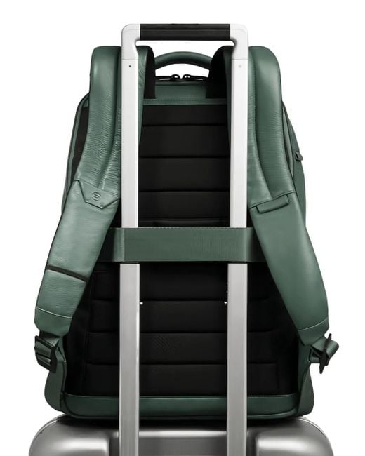 Sac À Dos En Cuir À Fermeture Zippée Piquadro en coloris Green