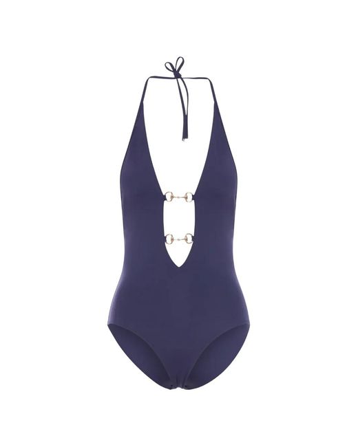 Gucci Blue One-Piece Swimsuit