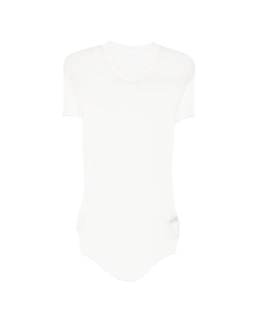 Julius White Ribbed T-Shirt for men