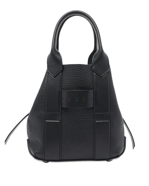 Hogan Script Leren Shopper in het Black