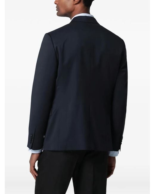 Lardini Blue Wool Double-Breasted Jacket for men