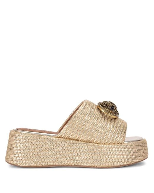 Kurt Geiger Natural Chelsea Flatform Sandals