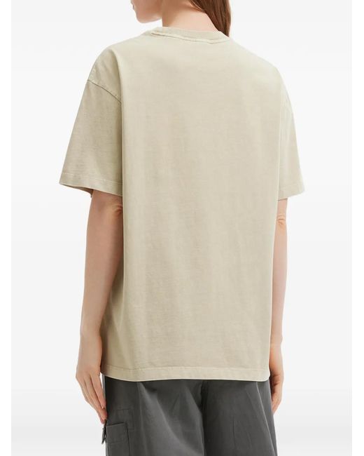 Mini Cream Natural Logo-Print T-Shirt