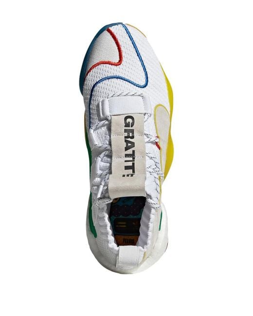 Adidas White X Pharrell Crazy Byw Lvl X Sneakers for men