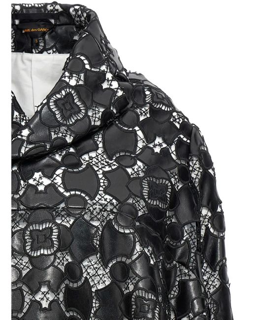 Comme des Garçons Black Lace-Appliqué Jacket