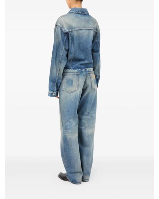 MM6 by Maison Margiela Blue Belted Denim Jacket