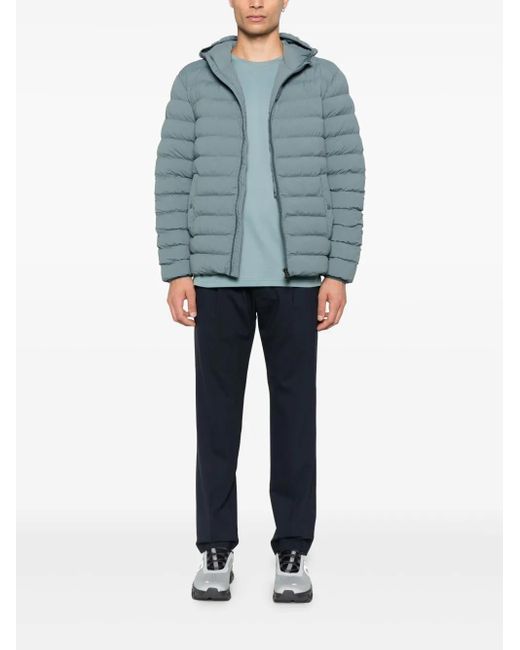 Herno Blue Pleated-Front Trousers for men