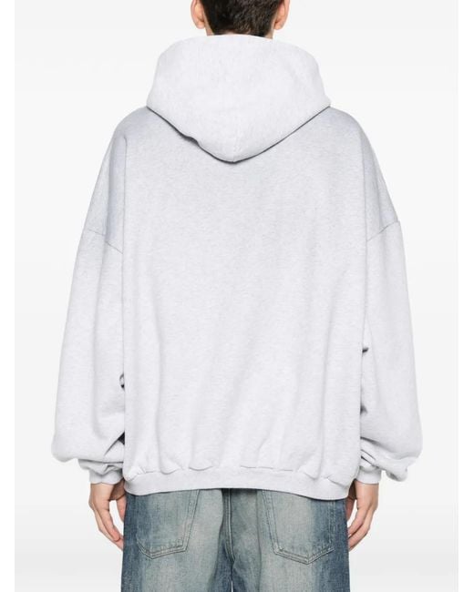 Represent White Logo Print Sweatshirt for men
