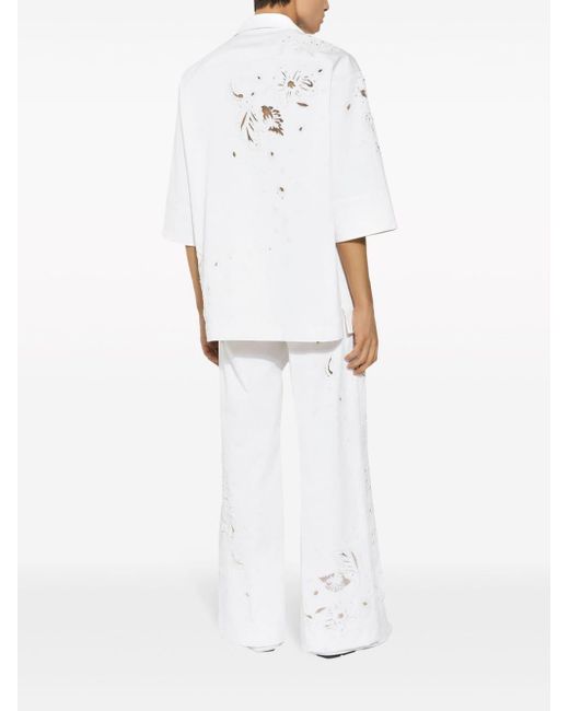Pantalon à dentelle fleurie Dolce & Gabbana pour homme en coloris White