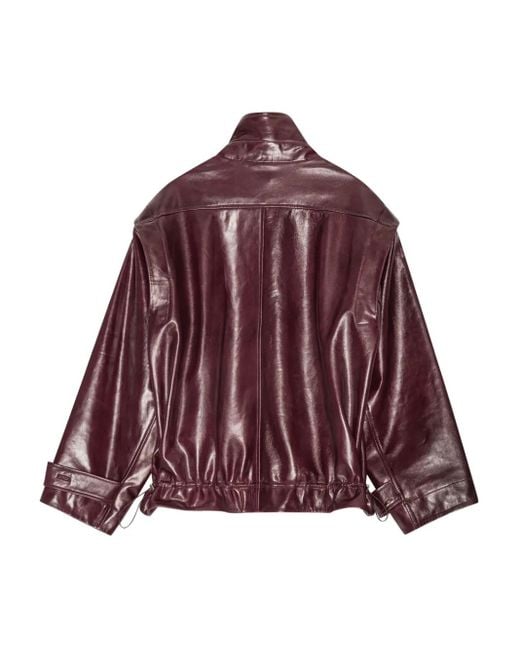 Remain Red High-Neck Drawstring Jacket