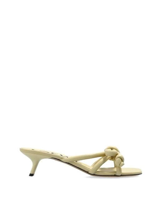 Loewe Metallic Flamenco Knot Strap Sandals