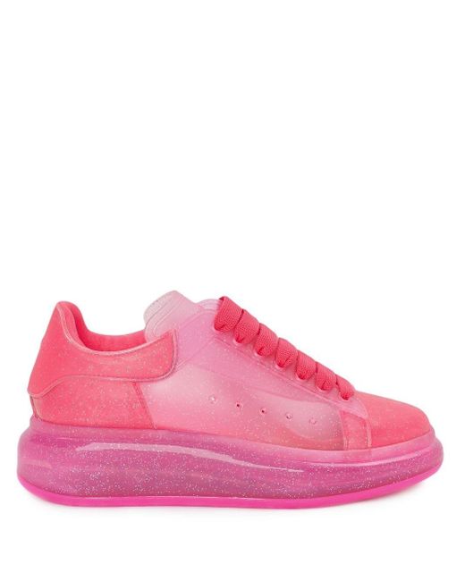 Alexander McQueen Oversized Glitter Rubber Sneakers in Pink Lyst