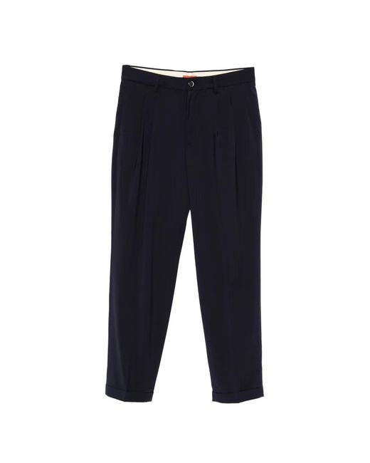 Barena Blue Drapier Pleated Trousers for men