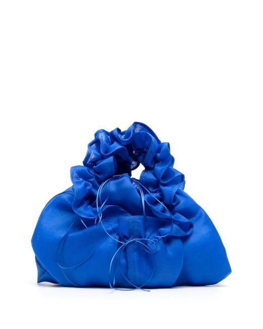 CECILIE BAHNSEN Blue Kiku Clutch Bag