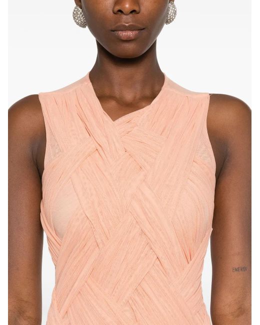 Atu Body Couture Pink Emotional Braided Maxi Dress
