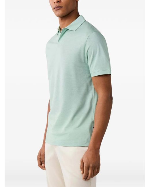 Hackett Green Polo En Piqué À Manches Courtes for men