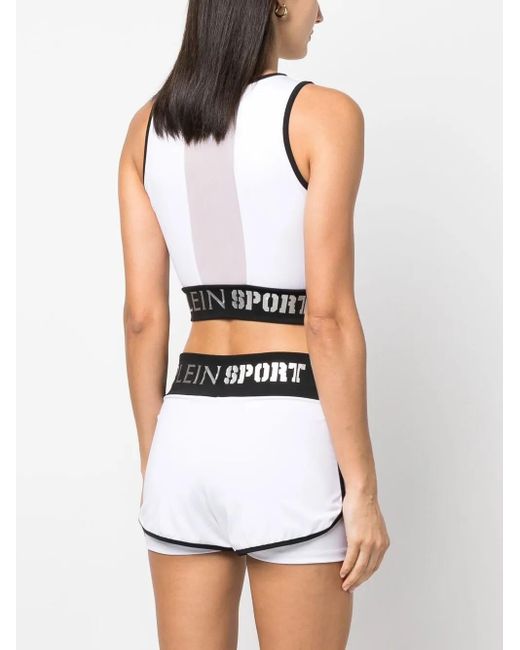 Philipp Plein Cropped Top in het White