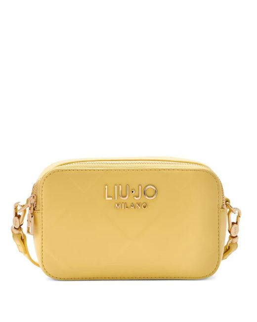 Liu Jo Yellow Diamond-Pattern Cross Body Bag