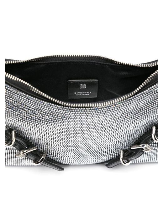 Givenchy Gray Voyou Party Rhinestone-embellishment Bag