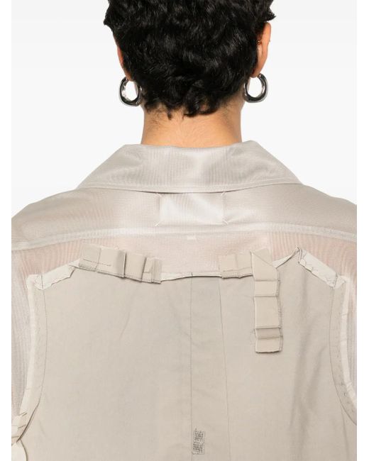Maison Margiela Natural Cappuccino Mesh Shirt Dress