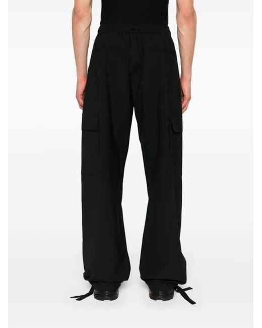 Pantalon Cargo À Lien De Resserrage MSGM pour homme en coloris Black