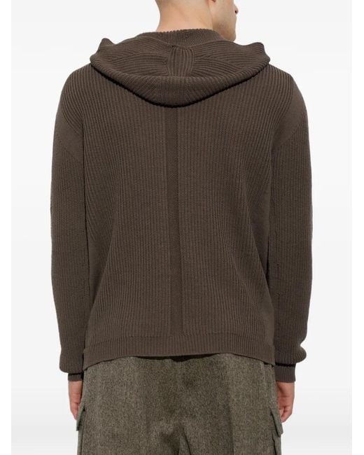 Rick Owens Gray Wool Cardigan for men