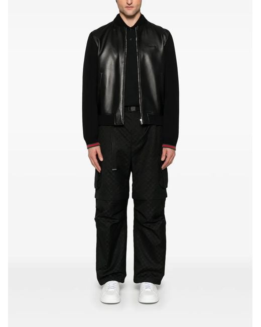 Gucci Black Nappa Leather Bomber Jacket for men