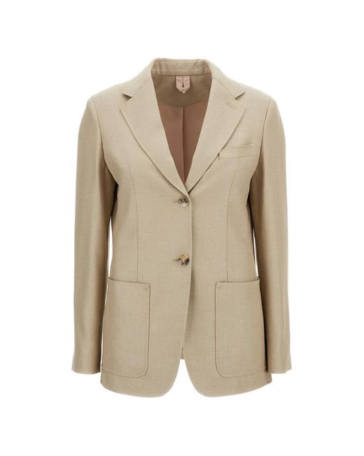 Max Mara Natural Button-Fastening Blazer