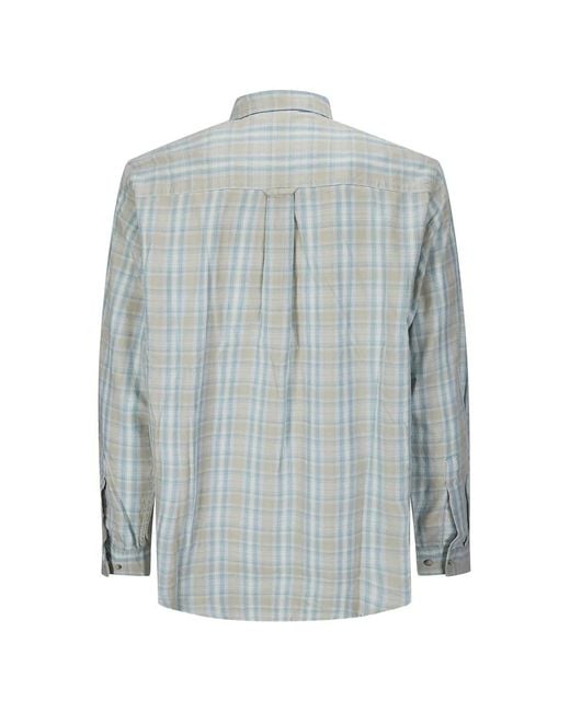 Gramicci Blue Checked Buttoned Shirt for men