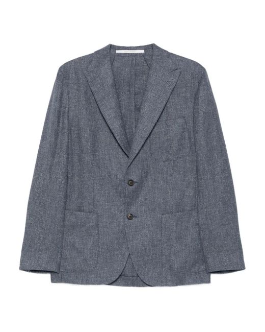 Eleventy Blue Two-Button Patch-Pocket Blazer for men