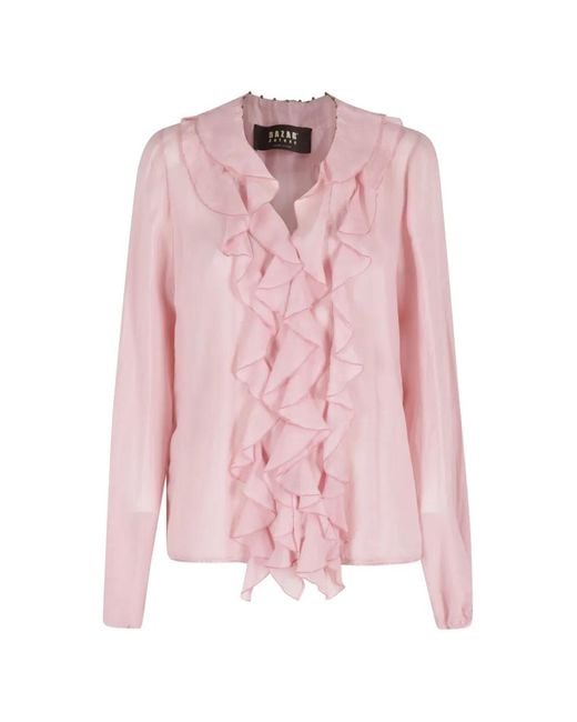Bazar Deluxe Pink Ruffled Blouse