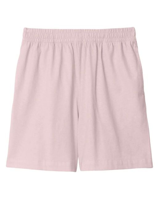 Shorts con estampado Equestrian Knight Burberry de color Pink