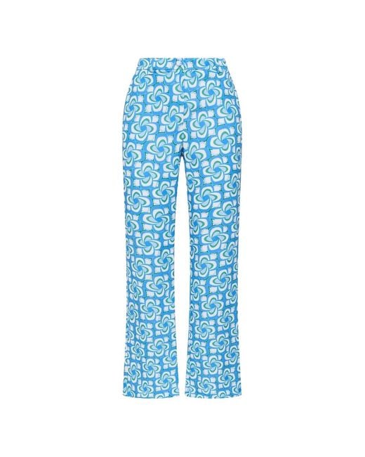 Maliparmi Blue Printed Trousers