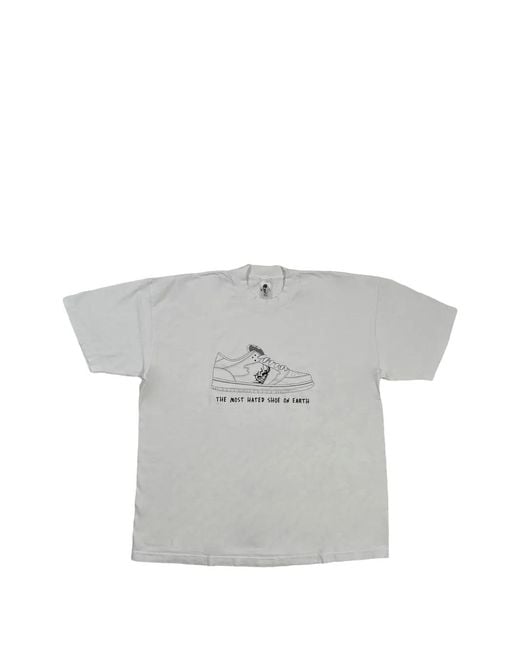 Warren Lotas Gray Graphic-Print Short-Sleeve T-Shirt for men