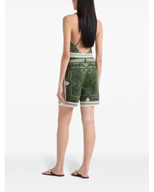 LaDoubleJ Green Printed Shorts
