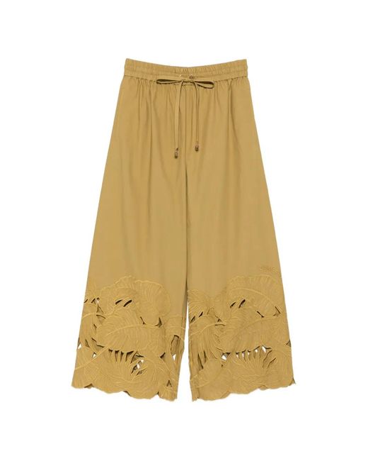 Zimmermann Yellow Mahon Cotton Trousers