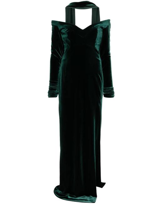 Saiid Kobeisy Black Velvet Long Dress