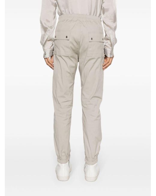 Rick Owens White Bauhaus Tapered Cargo Trousers for men