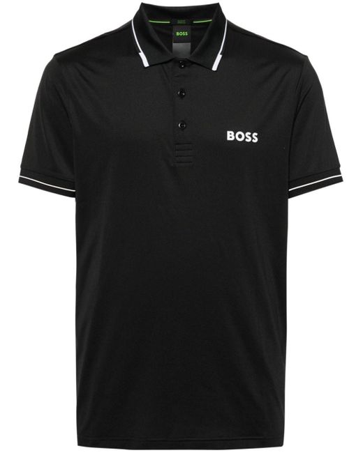 Boss Black Logo-appliqué Polo Shirt for men