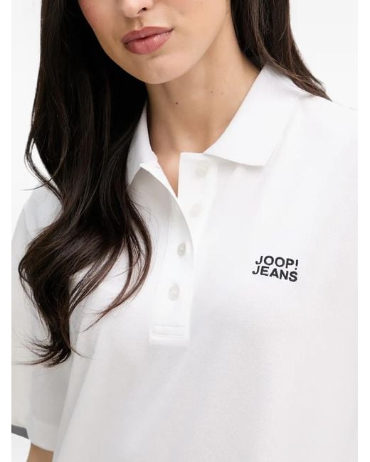Joop! White Talena Pleated-Skirt Polo Mini Dress