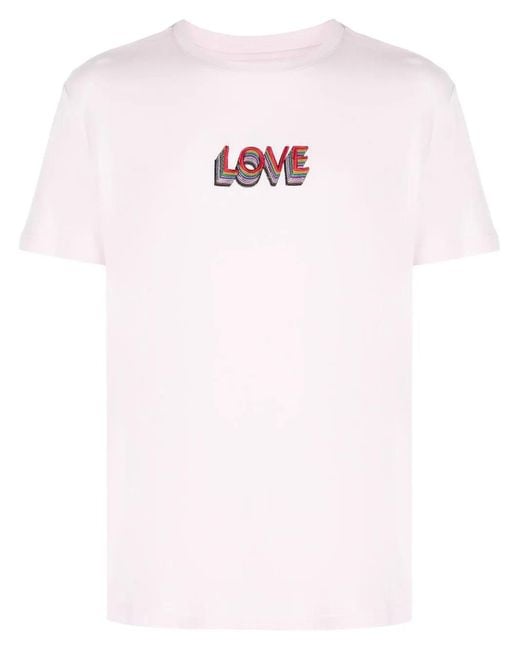 Viktor & Rolf Pink Love-Print Cotton-Blend T-Shirt for men