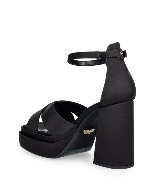 Buffalo Black May Cross Platform Sandals