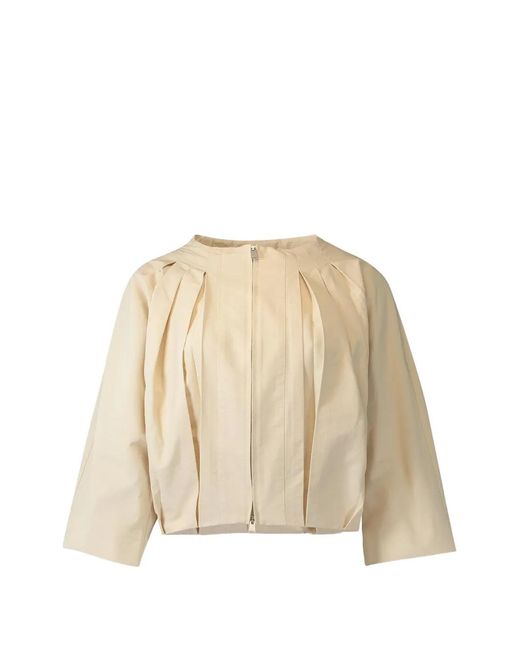 Jonathan Simkhai Natural Jess Pleated Jacket