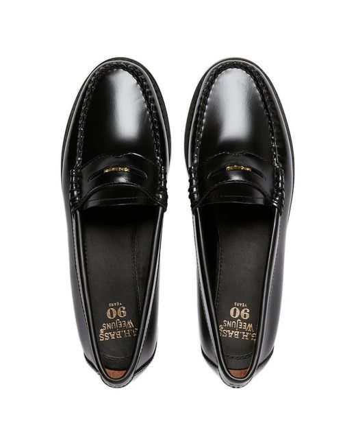 G.H.BASS Black Weejuns Anniversary Penny Loafers
