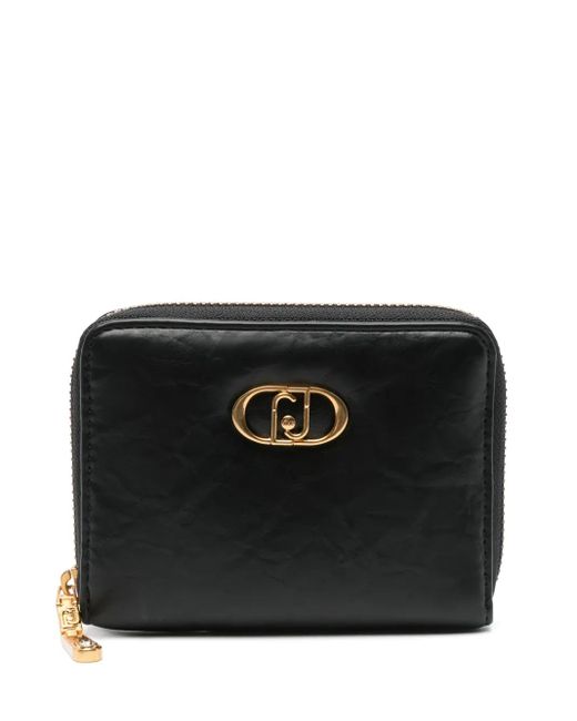 Cartera con cremallera y logo Liu Jo de color Black