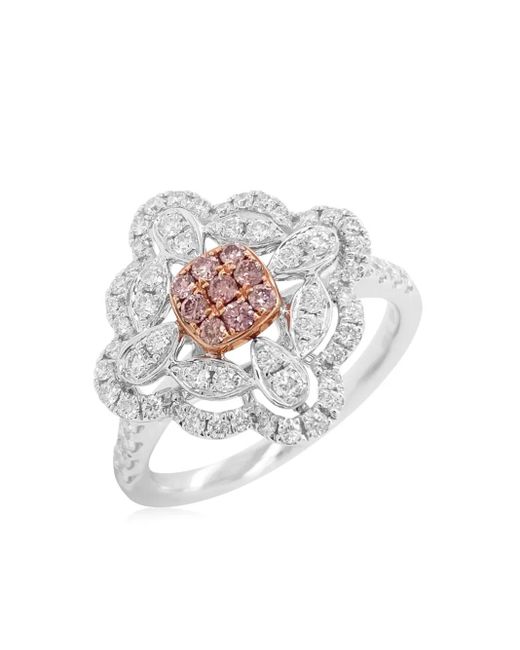 HYT Jewelry White 18Kt Rose And Platinum Diamond Ring
