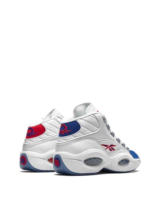 Reebok White Question Mid "Double Cross" Sneakers for men
