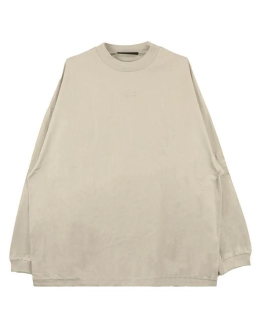 Fear Of God Natural Logo-Embroidered Long-Sleeve T-Shirt for men
