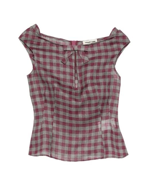 ShuShu/Tong Purple Blouse À Ouverture Goutte D'Eau